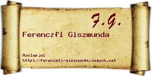 Ferenczfi Giszmunda névjegykártya